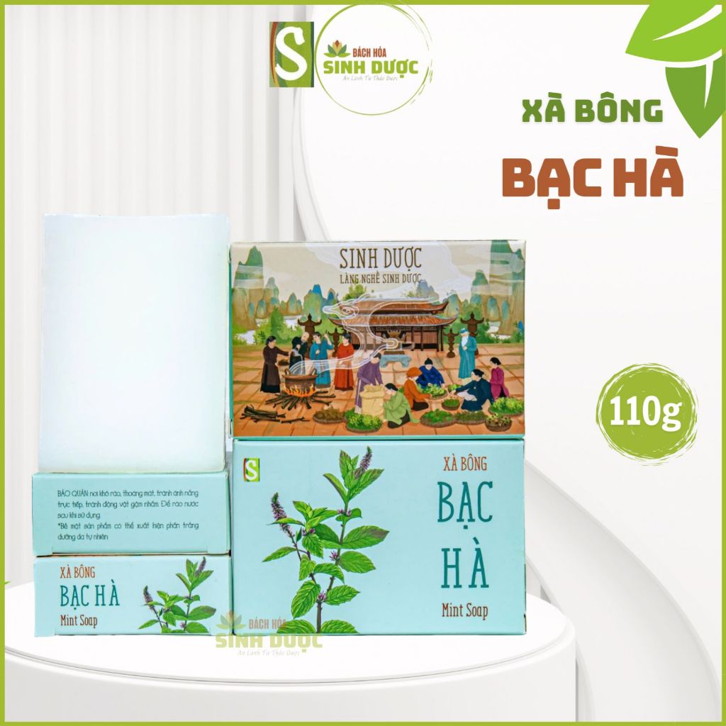 Xà Bông Bạc Hà Sinh Dược- THƠM MÁT, SẠCH, xà phòng thiên nhiên