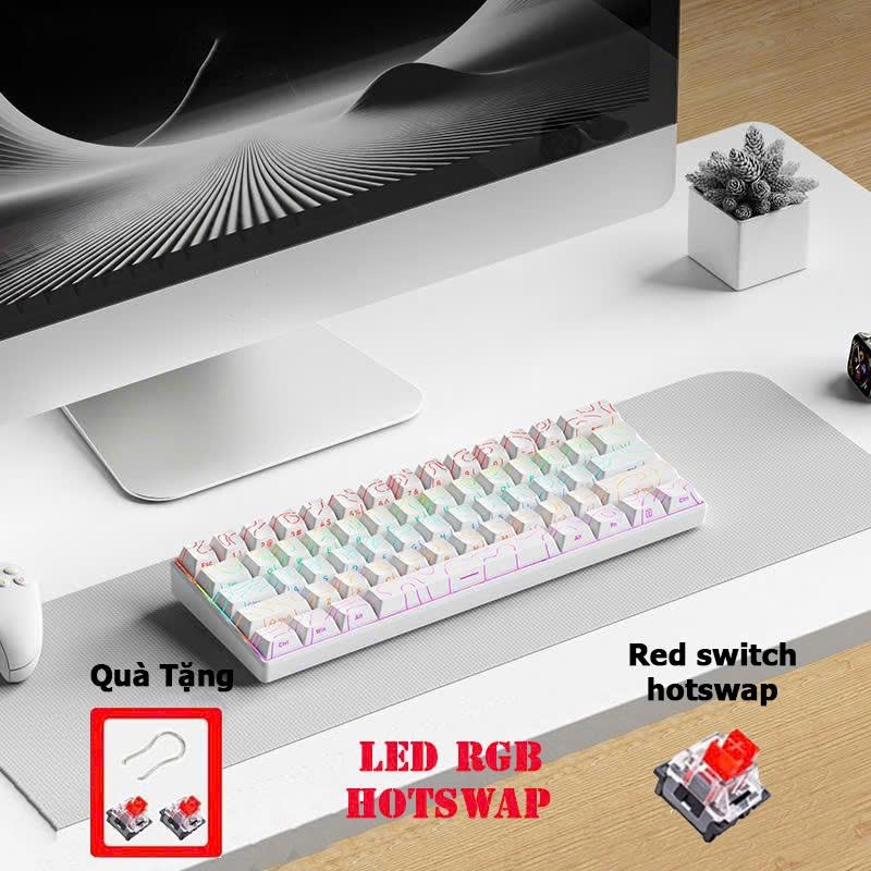 NEW Bàn phím cơ có dây Gaming K61 LED RGB hỗ trợ chơi game | BigBuy360 - bigbuy360.vn
