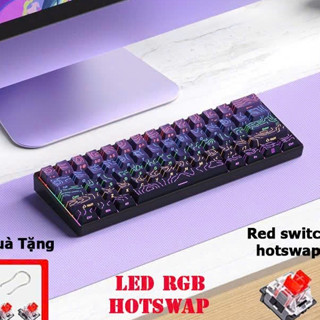 NEW Bàn phím cơ có dây Gaming K61 LED RGB hỗ trợ chơi game