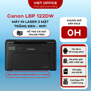  Máy in Laser Canon LBP 122DW  In 2 mặt USB LAN WiFi  - Chính hãng - Bảo hành 12 Tháng - Mới 100% 