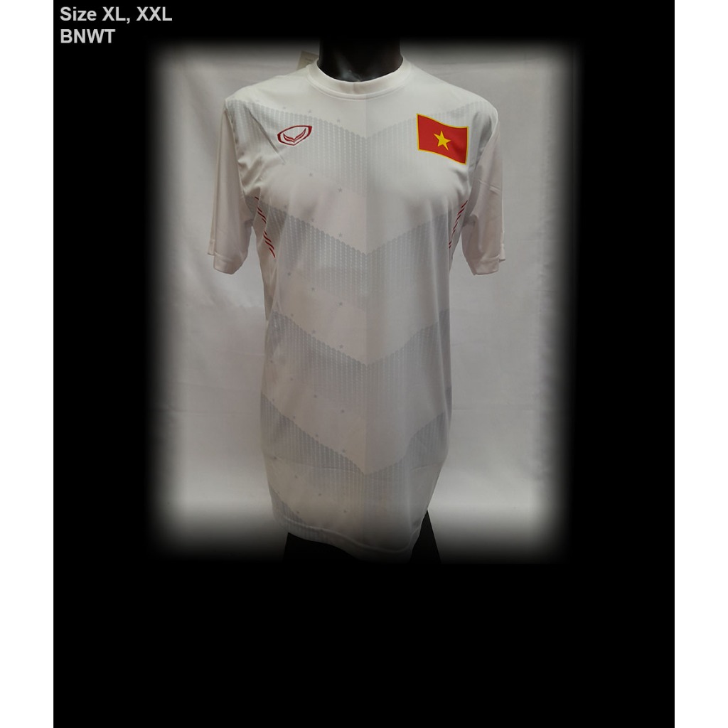 Áo đấu bóng đá chính hãng Việt Nam 2016 away trắng Grand Sport fan Vietnam shirt jersey 038-890 XL X