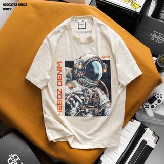 [FORM RỘNG] Áo thun nam Heboz spaceman boxy 2M, áo phông nam in hình phi hành gia cao cấp - 00002783