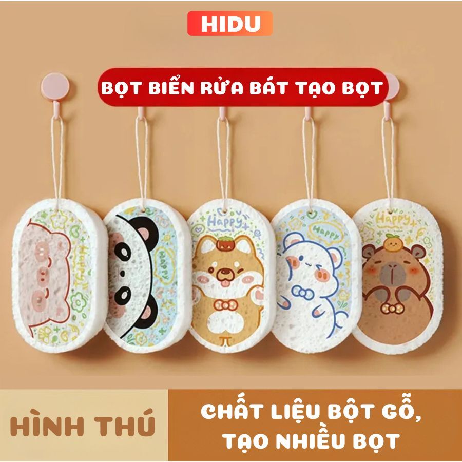 Miếng Bọt Biển Rửa Chén Bát 3 Lớp, Giẻ Rửa Bát Đa Năng Tạo Bọt Cọ Xoong Nồi Sạch Sẽ Hiệu Quả