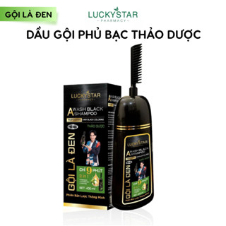 Dầu gội phủ bạc thảo dược Lucky Star, nhuộm tóc bạc, phủ đen tóc trắng tại nhà nhanh chóng