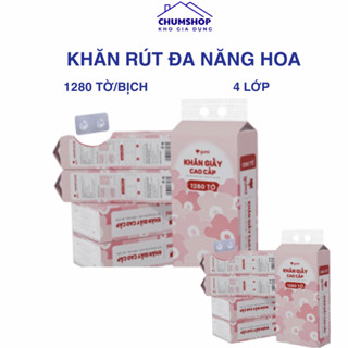 Combo 2 bịch/4 bịch/6 bịch Khăn Giấy Gumi treo tường (Tặng kèm 3 móc treo tường)