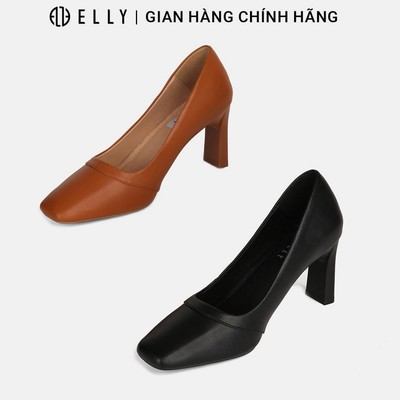 Giày cao gót nữ ELLY EGM202 da microfiber gót 7.5cm thanh lịch cao cấp