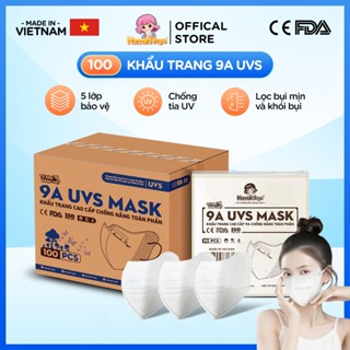 Khẩu Trang 9A, Combo 100 Chiếc 5 Lớp, Khẩu Trang Kháng Khuẩn Chống Nắng Full Mặt