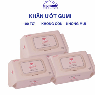 Gói 100 tờ khăn ướt Gumi cho bé khăn ướt khăn lau em bé