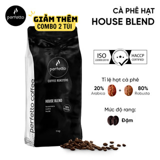  Cà Phê Hạt Nguyên Chất Perfetto Delta Series & House Blend 1000g  Classic   Intenso   Original   House Blend  