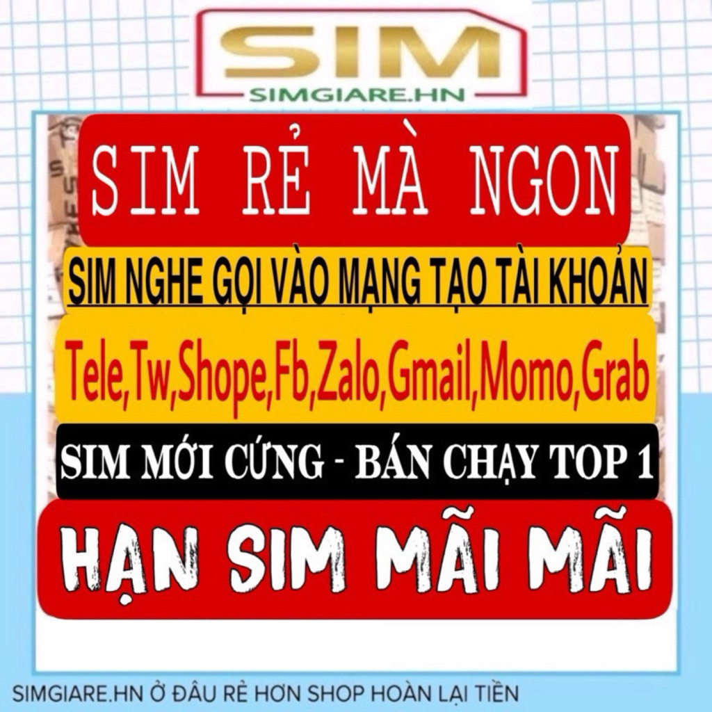 SIM NGHE GỌI TẠO TẤT CẢ CÁC LOẠI TÀI KHOẢN
