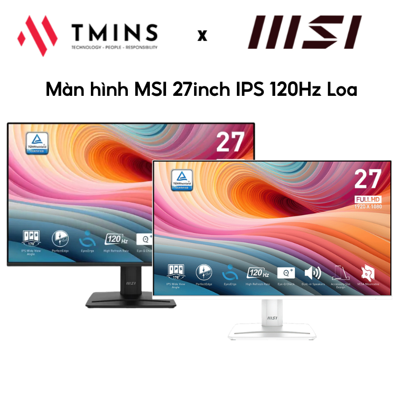 Màn hình MSI PRO MP275 E2 (27"/120Hz/FHD/1Ms/có loa) - hàng chính hãng
