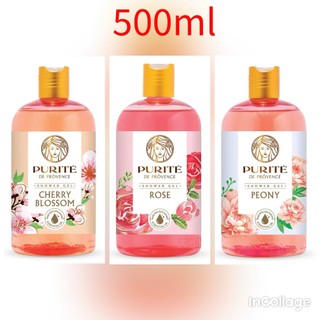  Sữa Tắm Purite 500ml Hoa Anh Đào + Hoa Hồng + Hoa Mẫu Đơn 