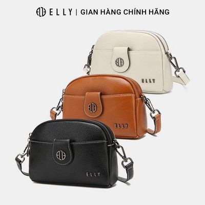 Túi xách nữ da thật ELLY ET144 túi đeo chéo Crossbody Bag cao cấp thời trang chính hãng