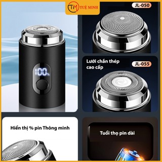 Máy cạo râu JL050 /JL055 thiết kế nhỏ gọn, báo phần trăm pin thông minh, lươi dao sắc bén.