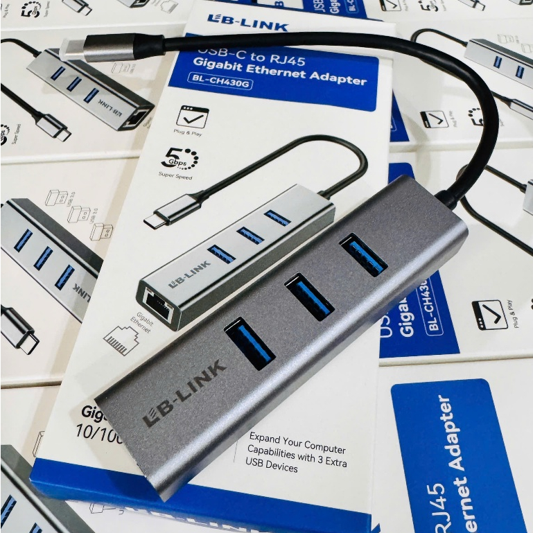Bộ chuyển đổi LB-Link Type C to USB 3.0 & RJ45 1000Mbps - Bảo hành 12 Tháng !!! | BigBuy360 - bigbuy360.vn