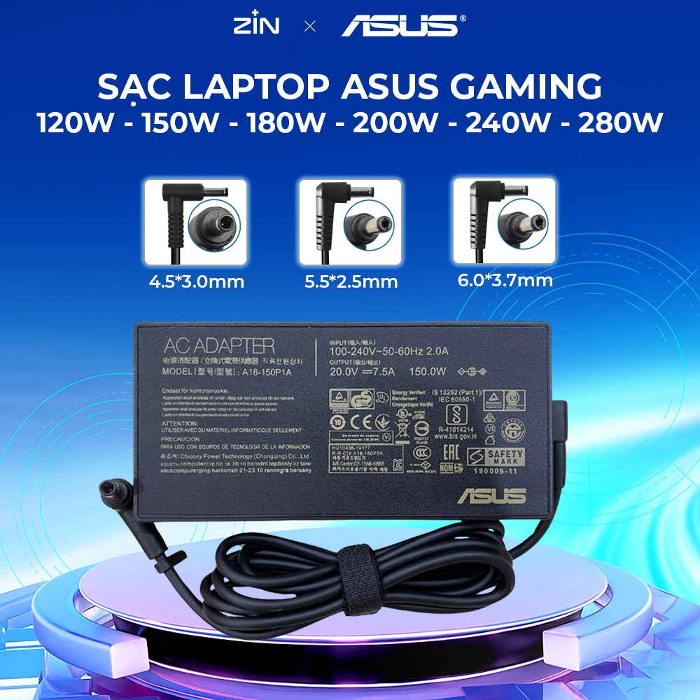 Sạc ASUS ROG Strix - Sạc ASUS Gaming, Sạc Asus Rog Zephyrus, Asus TUF Gaming, ASUS ROG Flow - MỚI 10
