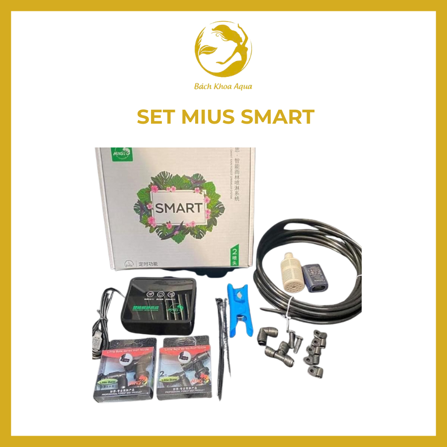 Bể thủy sinh Mius Smart full set – Bao gồm đầy đủ thiết bị và vật liệu trang trí