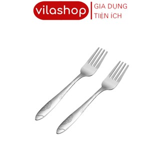 Sét 5 Dĩa Inox Vilahome, Dĩa Ăn Hoa Quả, Đồ Chiên Rán Có Hoa Văn Không Gỉ An Toàn Bền Đẹp