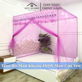  Trọn Bộ 1 Khung INOX và 1 Màn Dây Tuyn Thái Cửa Vén chống muỗi cho người lớn-Xưởng màn HUY HOÀNG màn  chong muoi 