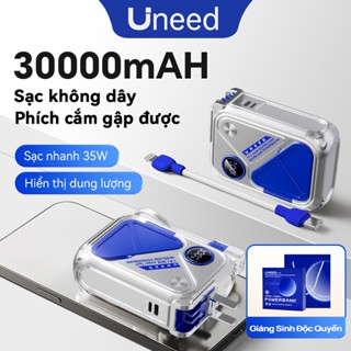 Uneed Sạc Dự Phòng Mini 30000/20000mAh 35W Cục Sạc Dựng Phòng Sạc Nhanh Sạc Không Dây Phone Sạc Nam Châm