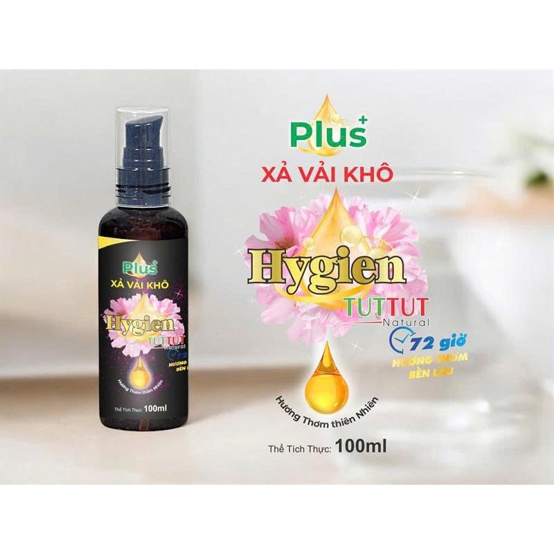 Chai xịt xả vải khô Hygiene Sacom plus+ chai 100ml