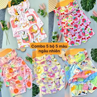 COMBO 5 Bộ quần áo Bộ lanh/ Bộ tole CÁNH TIÊN lững cho bé gái (5-50KG)