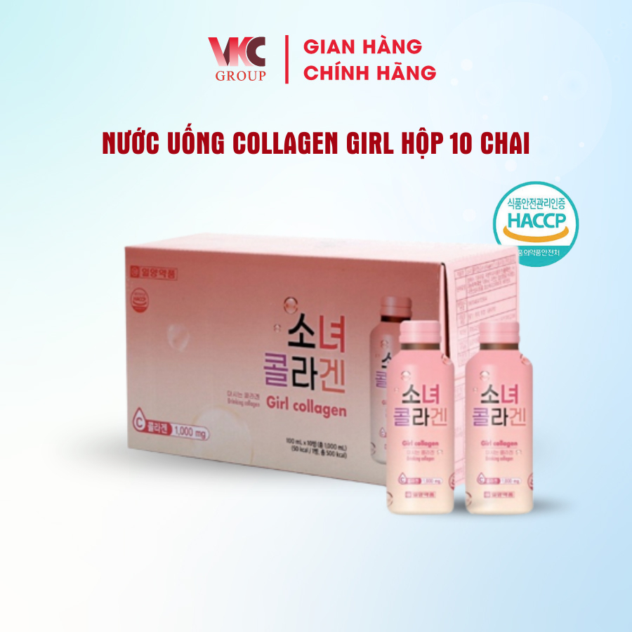 Nước Uống Bổ Sung Girl Collagen Hàn Quốc Hỗ Trợ Làm Đẹp Da Ngăn Ngừa Lão Hóa Hộp 10 chai x 100ml