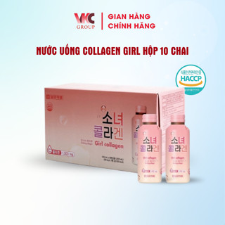 Nước Uống Bổ Sung Girl Collagen Hàn Quốc Hỗ Trợ Làm Đẹp Da Ngăn Ngừa Lão Hóa Hộp 10 chai x 100ml