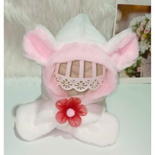 Mũ Len Trùm Đầu Lông Thỏ Kèm Khăn Choàng, Nón Len Liền Khăn Giữ Ấm Mùa Đông Đáng Yêu Cho Bé 0-5 tuổi