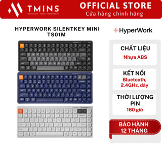 Bàn phím không dây HyperWork SilentKey Mini | TS01M - Hàng chính hãng