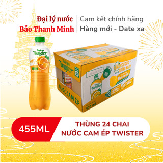   HÀNG TRÚNG THƯỞNG   HOẢ TỐC  Nước Cam Ép Twister 450ml  Thùng 24 chai Lốc 6 chai   Date xa  