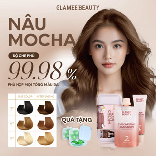 Glamee Beauty Thuốc Nhuộm Tóc Nâu Mocha Hair Color Cream Nhiều Dưỡng Không Cần Tẩy Nhuộm Tóc