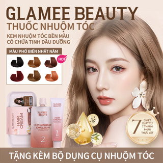 Glamee Beauty Thuốc Nhuộm Tóc Tại Nhà Không Cần Tẩy Màu Nhuộm Tóc Hair Dye Cream Tặng Bộ Dụng Cụ
