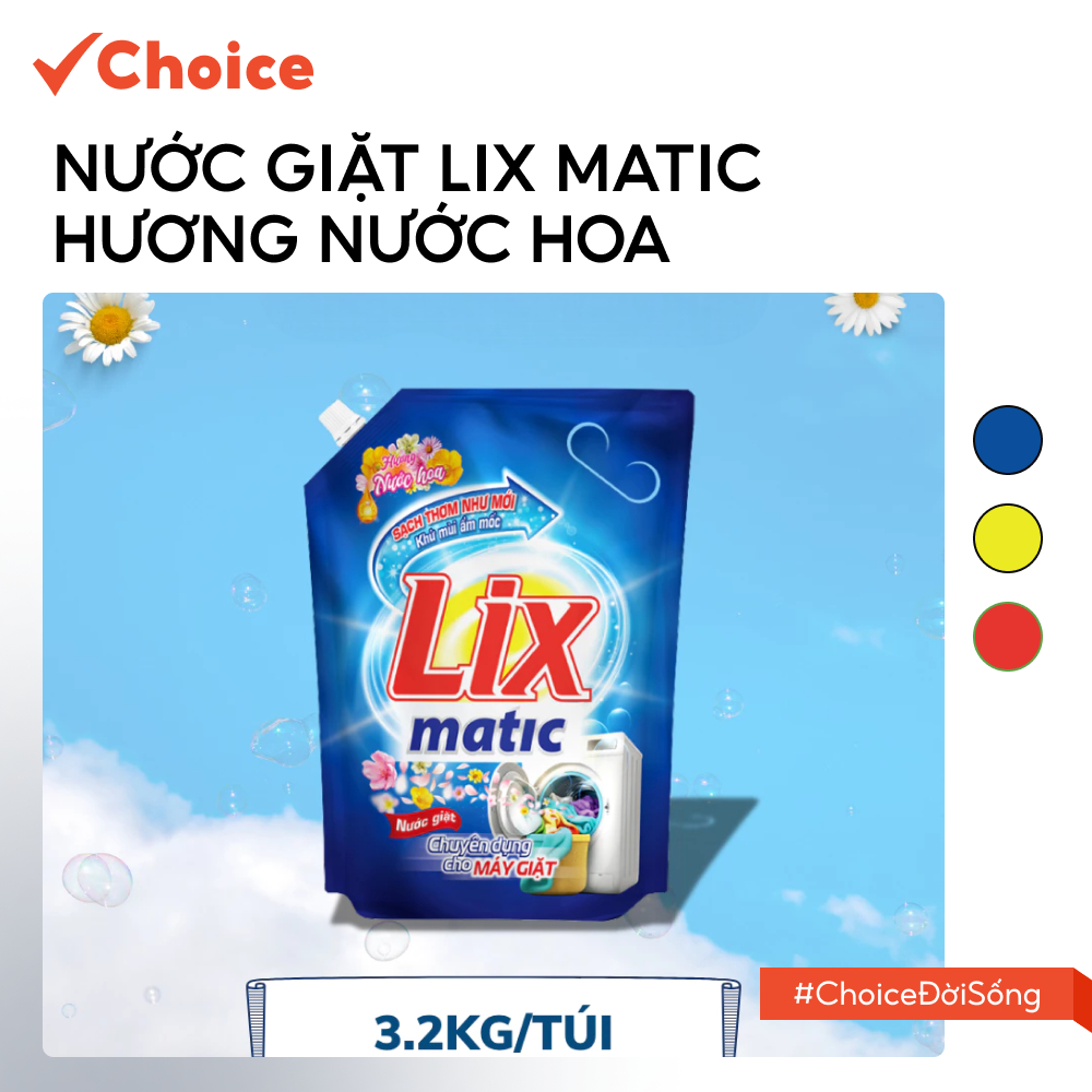   Choice  Nước Giặt Lix Matic NGM42 Hương Nước Hoa 3,2kg 