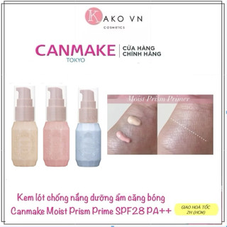  Kem lót chống nắng dưỡng ẩm căng bóng Canmake Moist Prism Prime SPF28 PA++ 