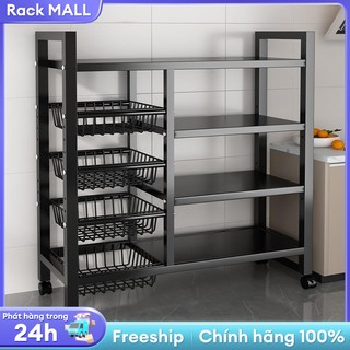  Kệ Để Đồ Nhà Bếp 4 Tầng  Vật liệu thép cacbon  Kệ bếp đa năng Có thể chịu được 500kg 