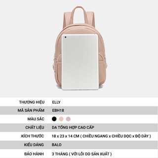 [Deal sang chảnh]  Balo nữ thời trang cao cấp ELLY – EBH18