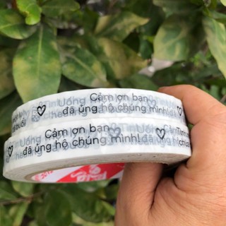 Băng keo dán nắp ly, băng keo niêm phong in logo, băng keo cố định nắp ly các câu nói chữa lành