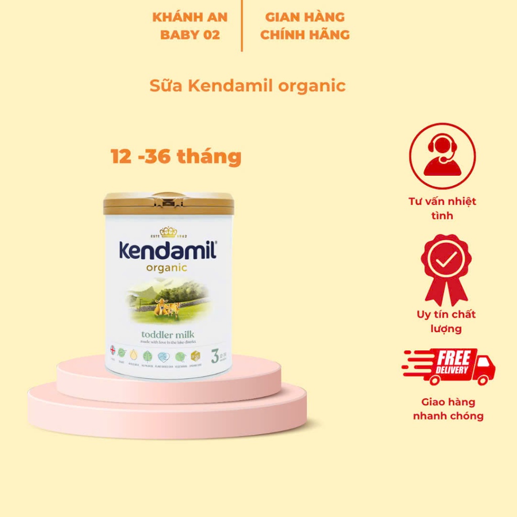 Sữa Công Thức Hữu Cơ Kendamil Organic chứa HMOs Số 3 (800g)