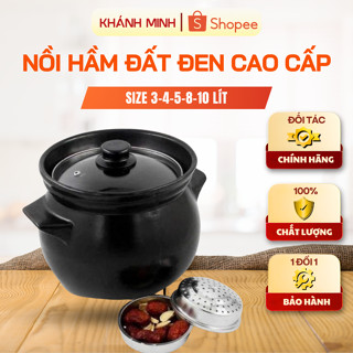 [Không Dùng Bếp Từ] Nồi Đất Tráng Men Cao Cấp, Nồi Sứ Chịu Nhiệt 400 độ, Nấu Canh Dưỡng Sinh, Kho Cá
