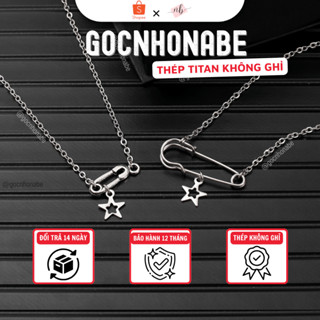 GocnhoNabe Dây Chuyền Nữ Safety Pins Lonely Star Vì Sao ? vòng cổ safety pin không đen ghỉ