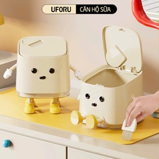 Thùng Rác Mini Để Bàn UFORU Decor Trang Trí Có Gắn Phụ Kiện Dễ Thương - UFM721