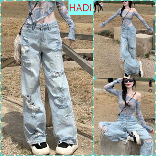   ORDM2522  QUẦN JEANS ỐNG RỘNG NỮ LƯNG CAO RÁCH CÀO ĐÙI TẢ TƠI NHIỀU MÀU XANH NHẠT LAI CUỐN XỊN SÒ CHẤT CHƠI 