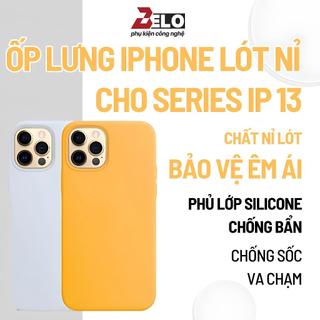 Ốp lưng iphone lót nỉ, chống sốc cho ip 13/ 13pro / 13promax – Belo