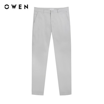 Owen - Quần khaki Regularfit QKR251265 màu Xám nhạt chất liệu CVC Spandex