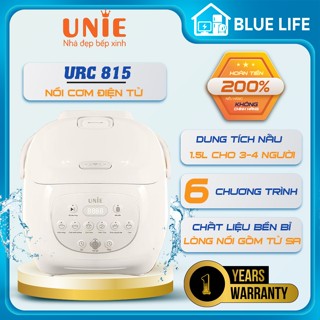  Nồi Cơm Điện Tử Unie URC815 Lòng Nồi Gốm Tự Nhiên 1.5Lit-700W Ủ Ấm 3D Hàng chính hãng 