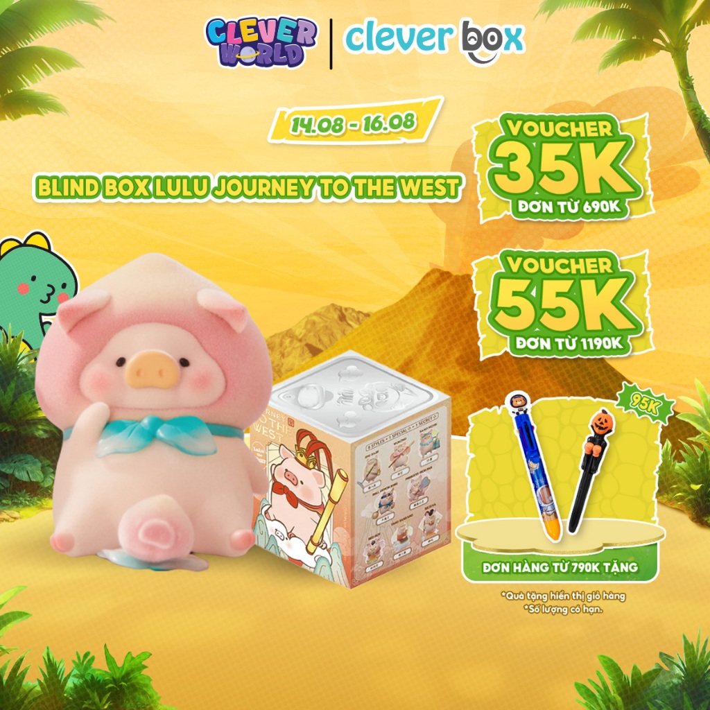 Blind Box Heo LuLu The Piggy Journey To The West - Tây Du Ký Toyzeroplus, Hộp Mù Heo Mini Clever Box