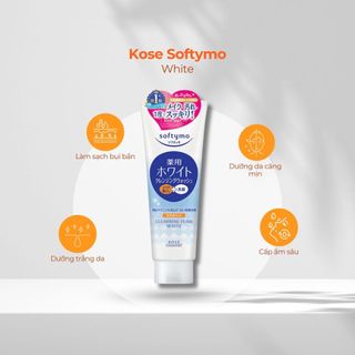 Sữa Rửa Mặt Kose Softymo Collagen 190g – Làm Sạch Sâu, Dưỡng Ẩm & Trẻ Hóa Da