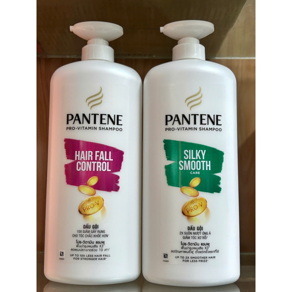  Dầu Gội Pantene 1.2L Có 2 Màu Xanh Suôn Mượt Hồng Ngăn Rụng Tóc 