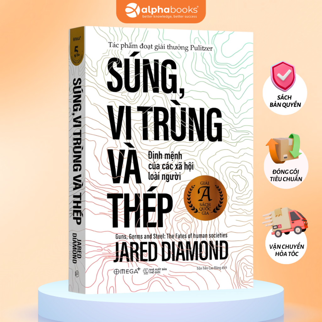 Sách Súng, Vi Trùng Và Thép - Jared Diamond (Bìa Mềm & Bản Đặc Biệt): Giải mã lịch sử tiến hóa của n